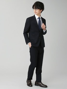 「アイテム（ビジネスシャツ）」を使った、TOKYO_SHIRTSさん（メンズ・181cm）の春コーディネート