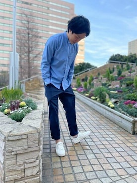 「アイテム（ビジネスシャツ）」を使った、TOKYO_SHIRTSさん（メンズ・172cm）の春コーディネート