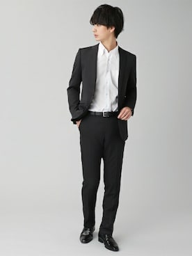 「アイテム（ビジネスシャツ）」を使った、TOKYO_SHIRTSさん（メンズ・183cm）の春コーディネート