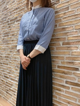 「アイテム（ビジネスシャツ）」を使った、TOKYO_SHIRTSさん（レディース・156cm）の春コーディネート