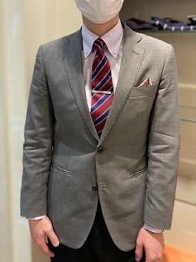 「アイテム（ビジネスシャツ）」を使った、TOKYO_SHIRTSさん（メンズ・170cm）の春コーディネート