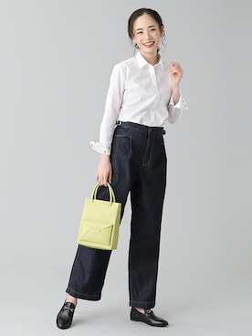 「アイテム（ビジネスシャツ）」を使った、TOKYO_SHIRTSさん（レディース・173cm）の春コーディネート