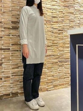 「アイテム（ビジネスシャツ）」を使った、TOKYO_SHIRTSさん（レディース・164cm）の春コーディネート