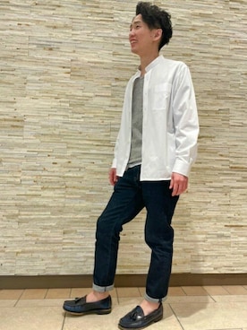 「アイテム（ビジネスシャツ）」を使った、TOKYO_SHIRTSさん（メンズ・170cm）の春コーディネート