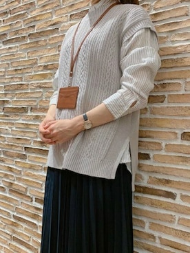 「春ニット」｜TOKYO_SHIRTSさん（レディース・156cm）の春コーディネート