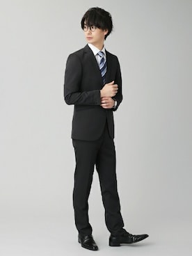 「アイテム（ビジネスシャツ）」を使った、TOKYO_SHIRTSさん（メンズ・183cm）の春コーディネート