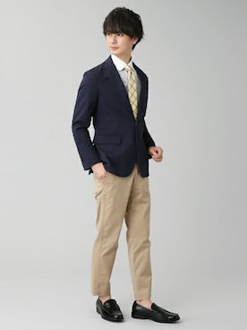 「アイテム（ビジネスシャツ）」を使った、TOKYO_SHIRTSさん（メンズ・183cm）の春コーディネート