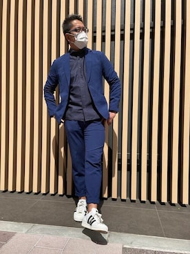 「アイテム（ビジネスシャツ）」を使った、TOKYO_SHIRTSさん（メンズ・175cm）の春コーディネート