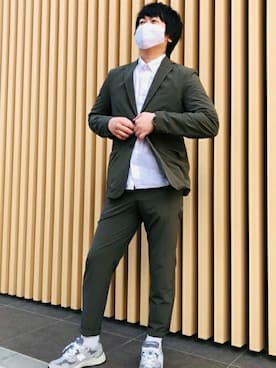 「アイテム（ビジネスシャツ）」を使った、TOKYO_SHIRTSさん（メンズ・181cm）の春コーディネート