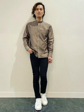 「アイテム（ビジネスシャツ）」を使った、TOKYO_SHIRTSさん（メンズ・167cm）の春コーディネート