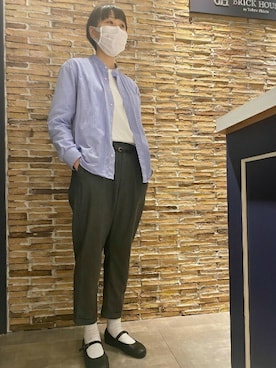 「アイテム（ビジネスシャツ）」を使った、TOKYO_SHIRTSさん（レディース・166cm）の春コーディネート