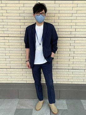 「ビジネスカジュアル」｜「アイテム（Tシャツ/カットソー）」を使った、TOKYO_SHIRTSさん（メンズ・175cm）の春コーディネート