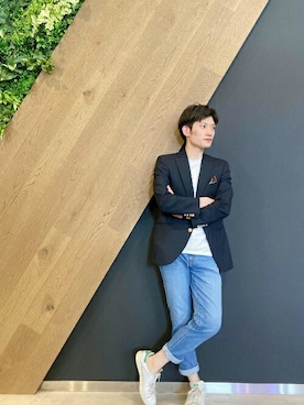 「ビジネスカジュアル」｜「アイテム（Tシャツ/カットソー）」を使った、TOKYO_SHIRTSさん（メンズ・175cm）の春コーディネート