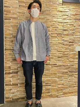 「ビジネスカジュアル」｜「アイテム（Tシャツ/カットソー）」を使った、TOKYO_SHIRTSさん（メンズ・169cm）の春コーディネート
