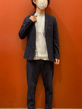 「アイテム（ビジネスシャツ）」を使った、TOKYO_SHIRTSさん（メンズ・170cm）の春コーディネート