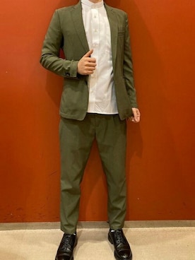 「アイテム（ビジネスシャツ）」を使った、TOKYO_SHIRTSさん（レディース・170cm）の春コーディネート
