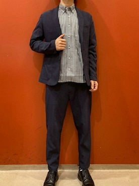 「アイテム（ビジネスシャツ）」を使った、TOKYO_SHIRTSさん（メンズ・170cm）の春コーディネート