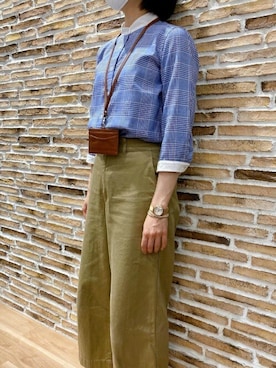 「アイテム（ビジネスシャツ）」を使った、TOKYO_SHIRTSさん（レディース・156cm）の春コーディネート