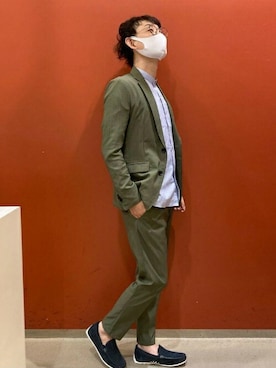 「アイテム（ビジネスシャツ）」を使った、TOKYO_SHIRTSさん（メンズ・170cm）の春コーディネート