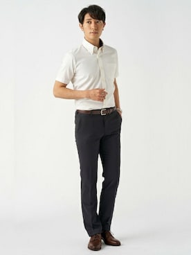 「アイテム（ビジネスシャツ）」を使った、TOKYO_SHIRTSさん（メンズ・180cm）の春コーディネート