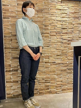 「アイテム（ビジネスシャツ）」を使った、TOKYO_SHIRTSさん（レディース・166cm）の春コーディネート
