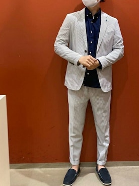 「アイテム（ビジネスシャツ）」を使った、TOKYO_SHIRTSさん（メンズ・170cm）の春コーディネート