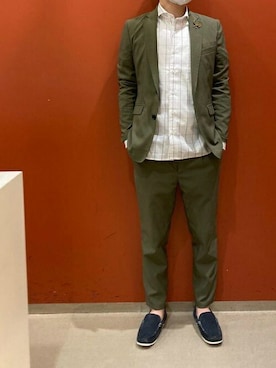 「アイテム（ビジネスシャツ）」を使った、TOKYO_SHIRTSさん（メンズ・170cm）の春コーディネート