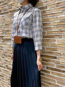 「アイテム（ビジネスシャツ）」を使った、TOKYO_SHIRTSさん（レディース・156cm）の春コーディネート