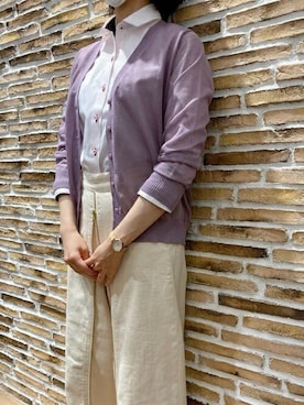 「アイテム（ビジネスシャツ）」を使った、TOKYO_SHIRTSさん（レディース・156cm）の春コーディネート