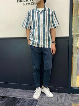 「アイテム（ビジネスシャツ）」を使った、TOKYO_SHIRTSさん（メンズ・173cm）の春コーディネート