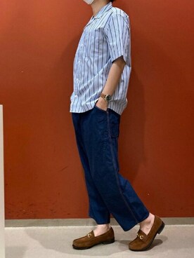 「アイテム（ビジネスシャツ）」を使った、TOKYO_SHIRTSさん（メンズ・170cm）の春コーディネート