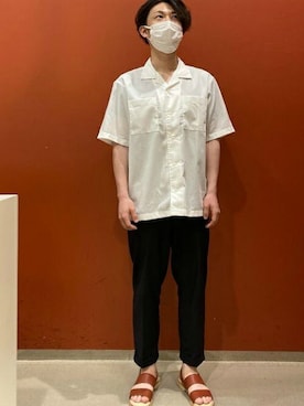 「アイテム（ビジネスシャツ）」を使った、TOKYO_SHIRTSさん（メンズ・170cm）の春コーディネート