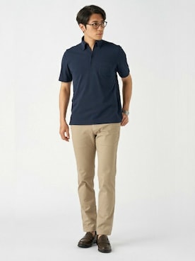 「アイテム（ポロシャツ）」を使った、TOKYO_SHIRTSさん（メンズ・180cm）の春コーディネート