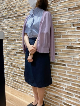 「アイテム（ビジネスシャツ）」を使った、TOKYO_SHIRTSさん（レディース・156cm）の春コーディネート