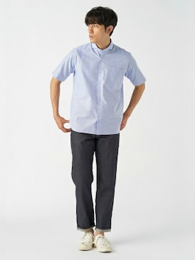 「アイテム（ビジネスシャツ）」を使った、TOKYO_SHIRTSさん（メンズ・180cm）の夏コーディネート