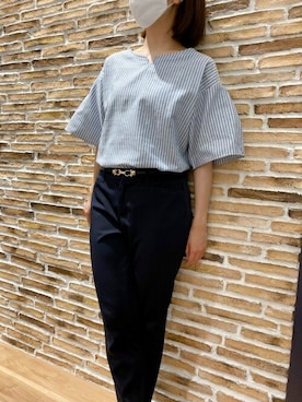 「フレアスリーブ」｜TOKYO_SHIRTSさん（レディース・156cm）の夏コーディネート