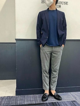 「ビジネスカジュアル」｜「アイテム（Tシャツ/カットソー）」を使った、TOKYO_SHIRTSさん（メンズ・173cm）の夏コーディネート