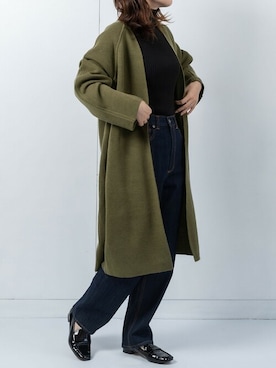 「アイテム（ノーカラージャケット）」を使った、TOKYO_SHIRTSさん（レディース・160cm）の秋コーディネート