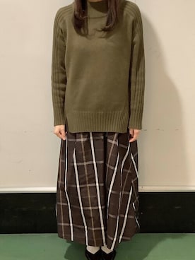 「チェック柄に恋してる」｜TOKYO_SHIRTSさん（レディース・165cm）の冬コーディネート