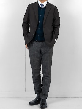 「アイテム（ベスト）」を使った、TOKYO_SHIRTSさん（メンズ・174cm）の冬コーディネート