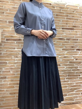 「アイテム（ビジネスシャツ）」を使った、TOKYO_SHIRTSさん（レディース・171cm）の冬コーディネート