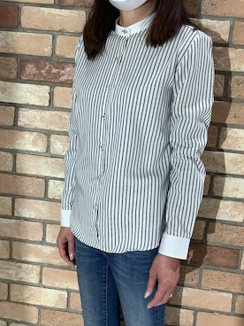 「アイテム（ビジネスシャツ）」を使った、TOKYO_SHIRTSさん（レディース・160cm）の冬コーディネート