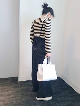 「Cepica（セピカ）のアイテム（オールインワン・サロペット）」を使った、ashimayuさん（レディース・153cm）の春コーディネート