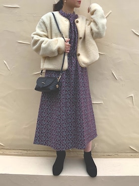 「Vincent et Mireille（バンソンエミレイユ）のアイテム（ブルゾン）」を使った、RIRU  さん（レディース・149cm）の秋コーディネート