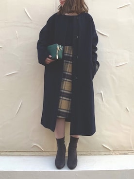 「ラップスカート」｜「アイテム（その他アウター）」を使った、RIRU  さん（レディース・149cm）の秋コーディネート