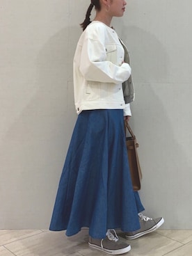 「Te chichi（テチチ）のアイテム（デニムジャケット）」を使った、RIRU  さん（レディース・149cm）の春コーディネート