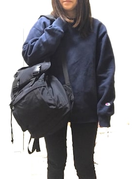 「バイトコーデ」｜「アイテム（ブルゾン）」を使った、Yukkoさん（レディース・153cm）の冬コーディネート