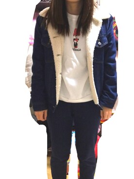 「近所」｜「アイテム（ジャケット/アウター）」を使った、Yukkoさん（レディース・153cm）の冬コーディネート