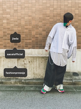 「sacai」｜kaっすさん（メンズ・175cm・10代）の秋コーディネート