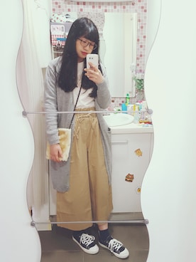 「GU（ジーユー）のアイテム（雑貨/ホビー）」を使った、🍪norabearさん（レディース・160cm）の春コーディネート